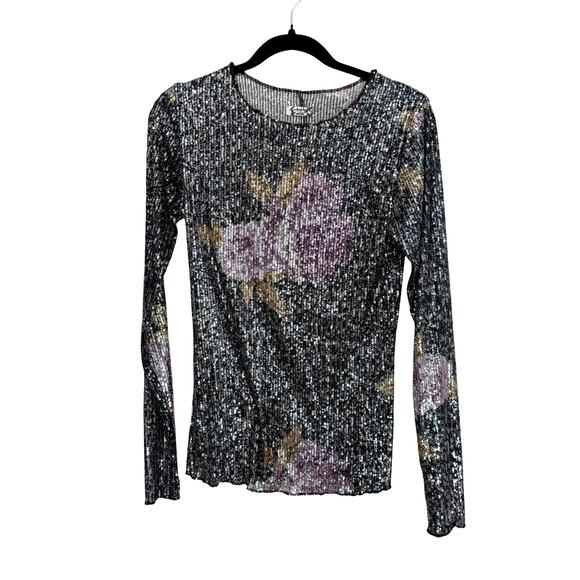 Free People Tops - Free People Sequin Long Sleeve Top Fairycore Sparkle S